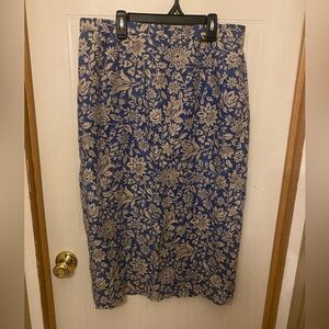 VTG Geiger Linen Floral Skirt